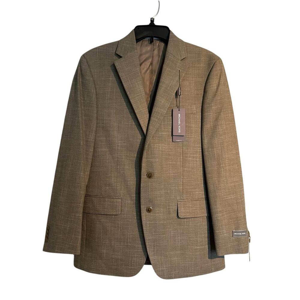 NWT Michael Kors Classic Fit Stretch Kent Sport Coat – Tan – Men’s 38R
